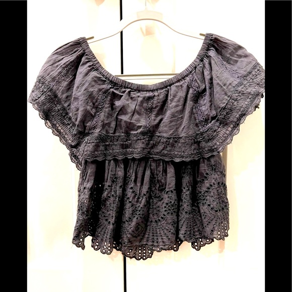 AmericanEagle Outfitters Lace Off the Shoulder Top - Picture 2 of 4